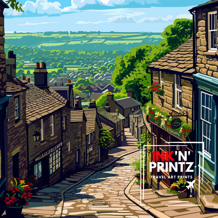 Haworth Yorkshire Travel Poster Haworth Wall Art Haworth Home Decor Haworth Illustration Yorkshire Travel Poster Gift For Haworth, England