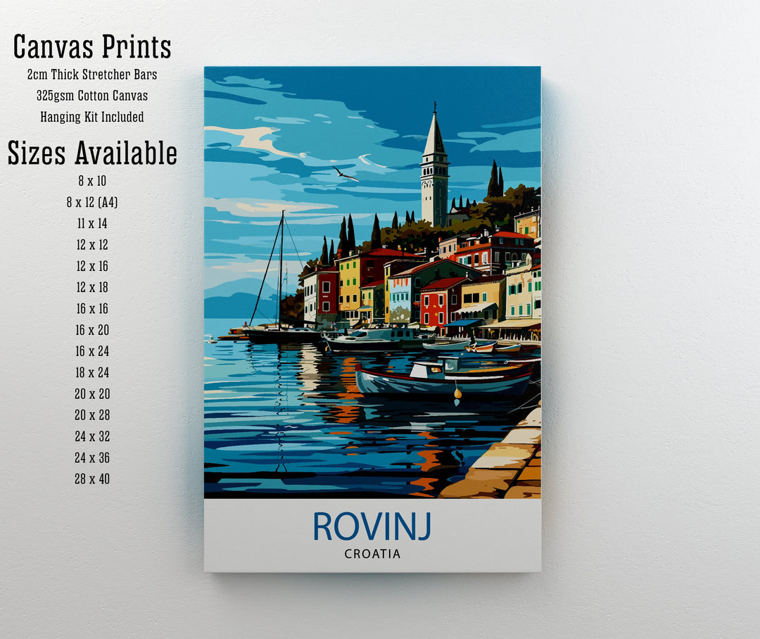 Rovinj Croatia Travel Poster Rovinj Wall Art Rovinj Home Decor Croatia Travel Poster Rovinj Illustration Gift for Croatia Travel Rovinj Art