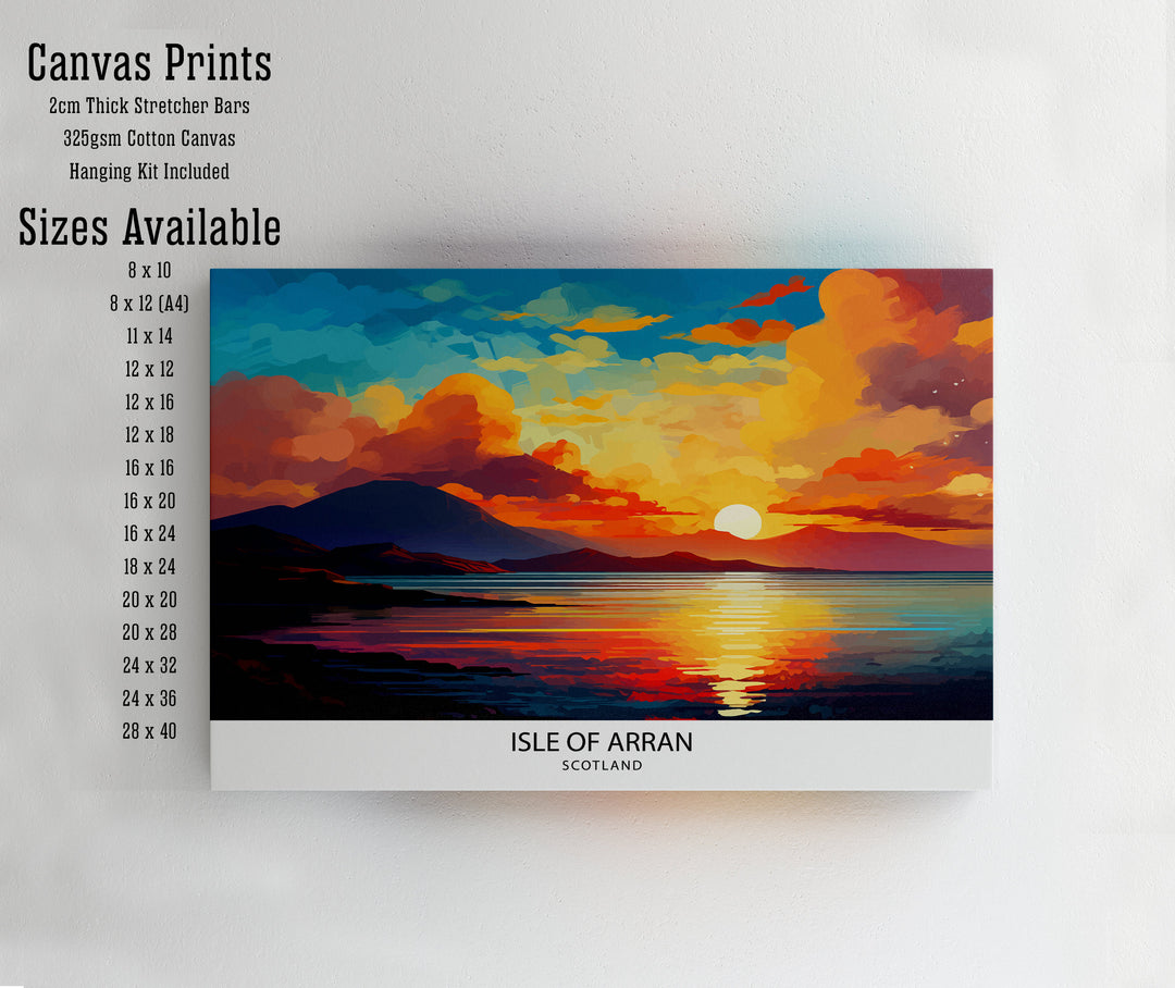 Isle of Arran Scotland Travel Poster Arran Wall Decor Arran Home Living Decor Arran Scotland Illustration Travel Poster Gift for Arran