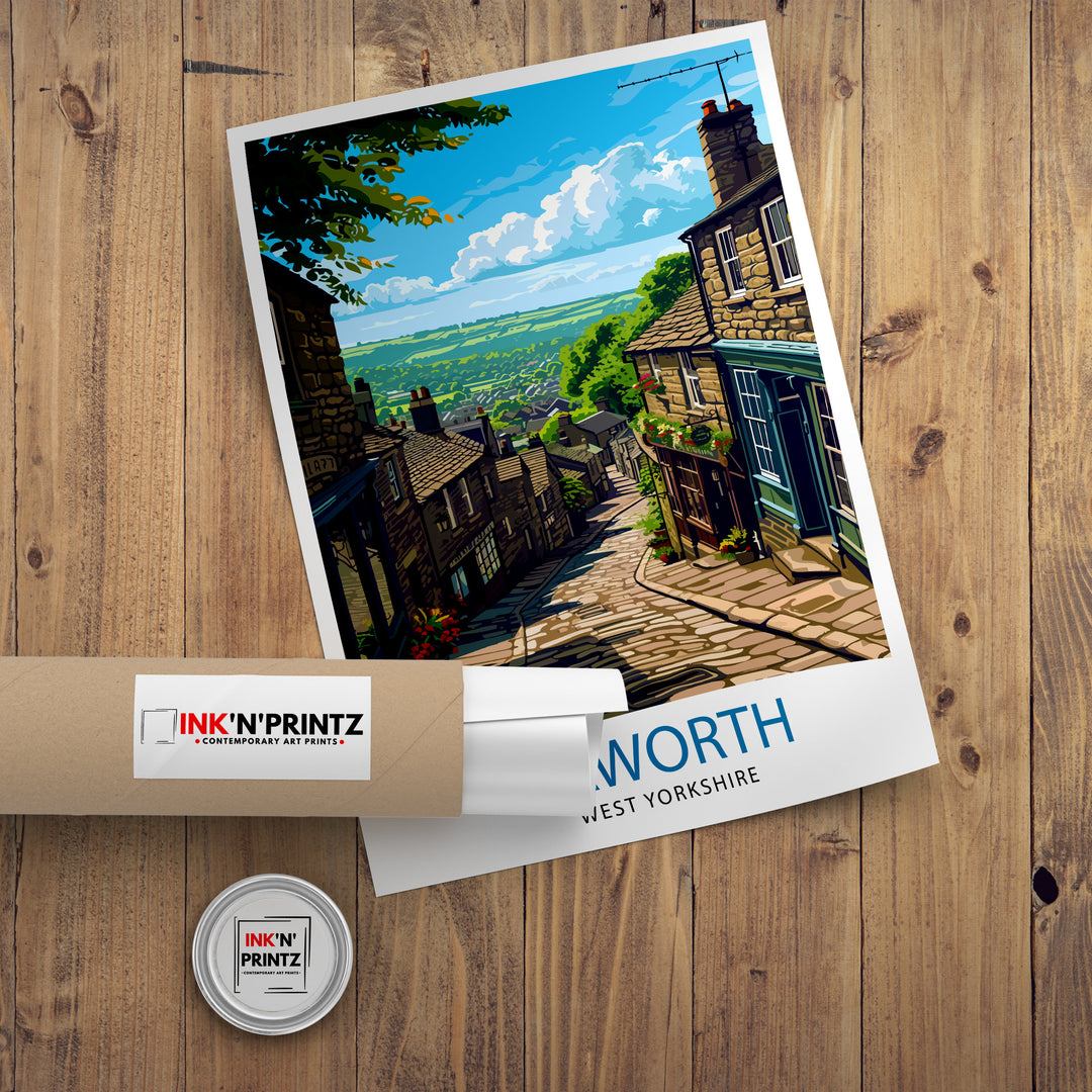 Haworth Yorkshire Travel Poster Haworth Wall Art Haworth Home Decor Haworth Illustration Yorkshire Travel Poster Gift For Haworth, England