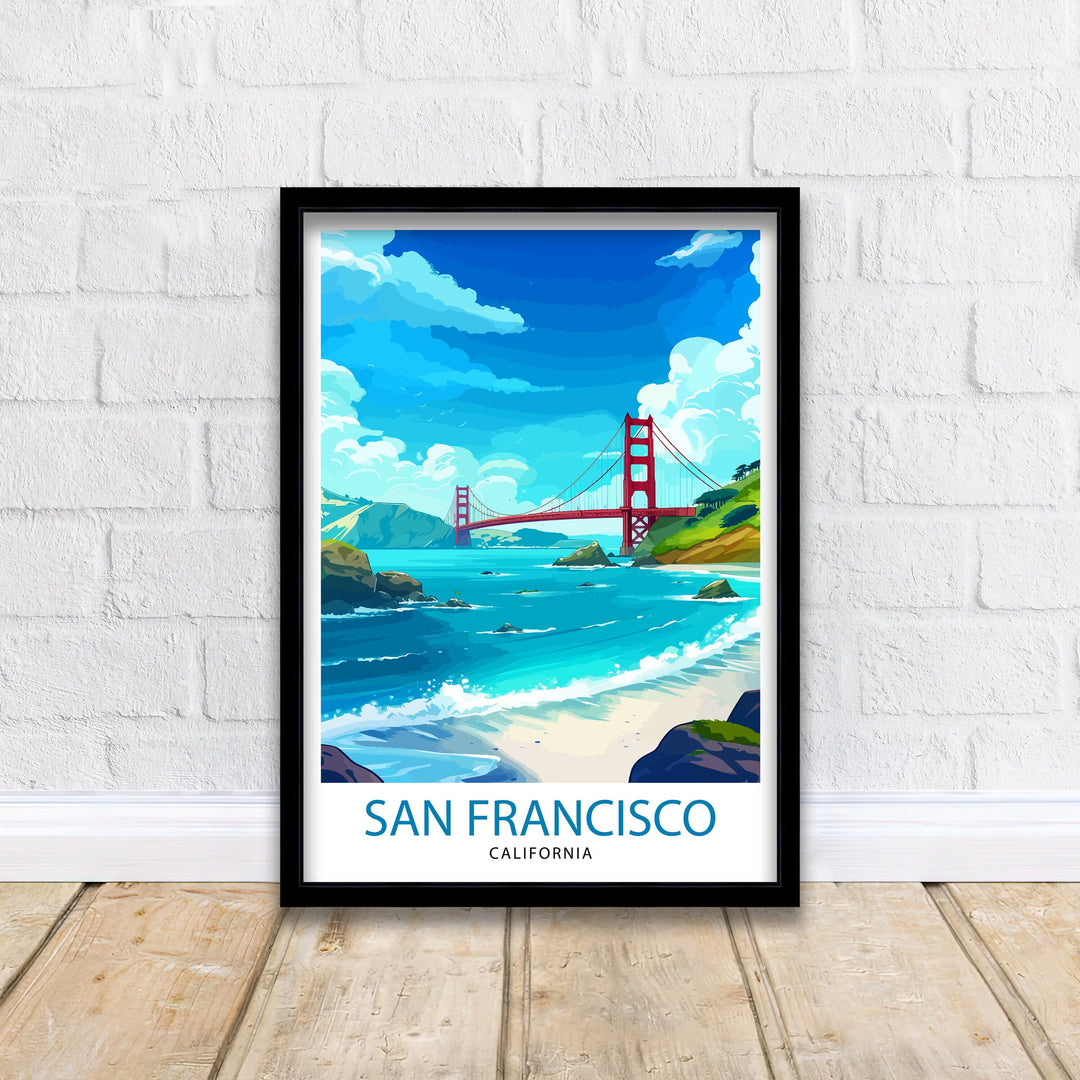 San Francisco Travel Print San Francisco Wall Art San Francisco Home Decor San Francisco Illustration San Francisco Poster San Francisco
