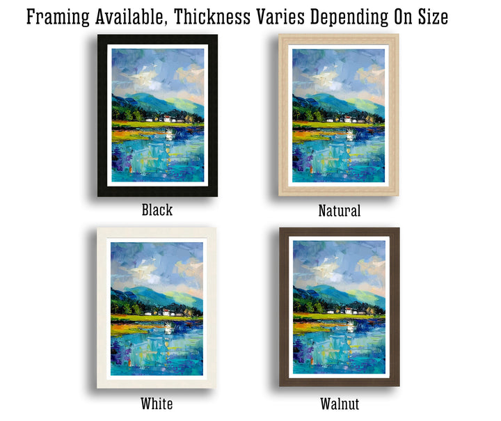 Keswick Lake District Abstract Art Poster Cumbrian Town Essence Modern Landscape Poster UK Countryside Wall Decor Abstract