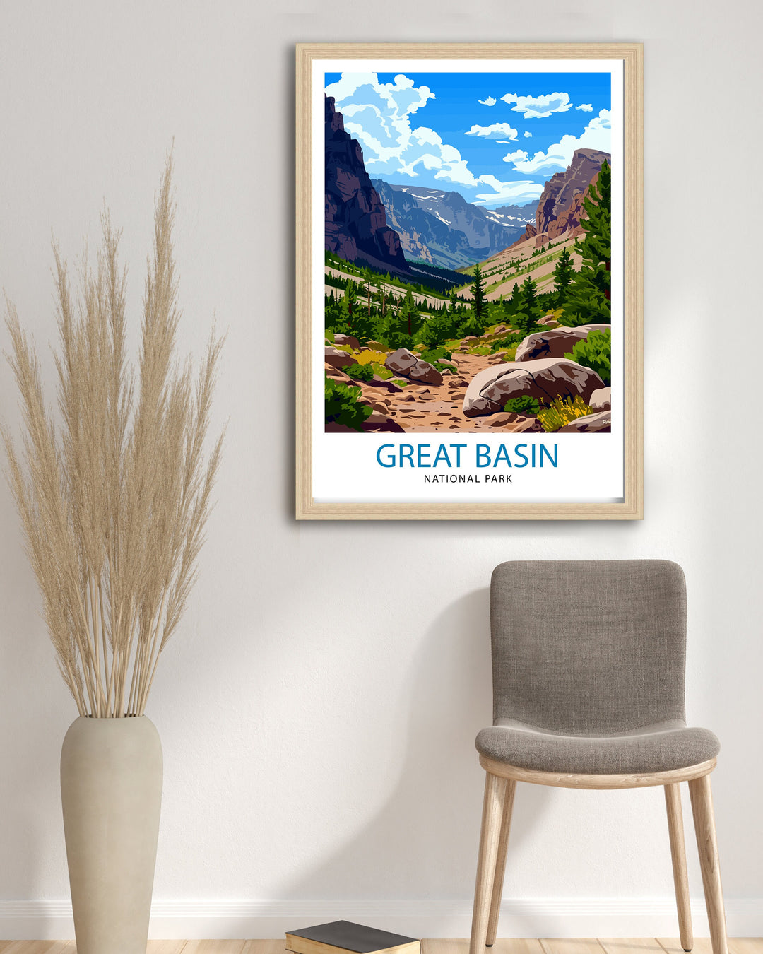 Great Basin National Park Print Nevada Wilderness Art Lehman Caves Poster Ancient Bristlecone Pine Wall Decor Star Gazing Illustration