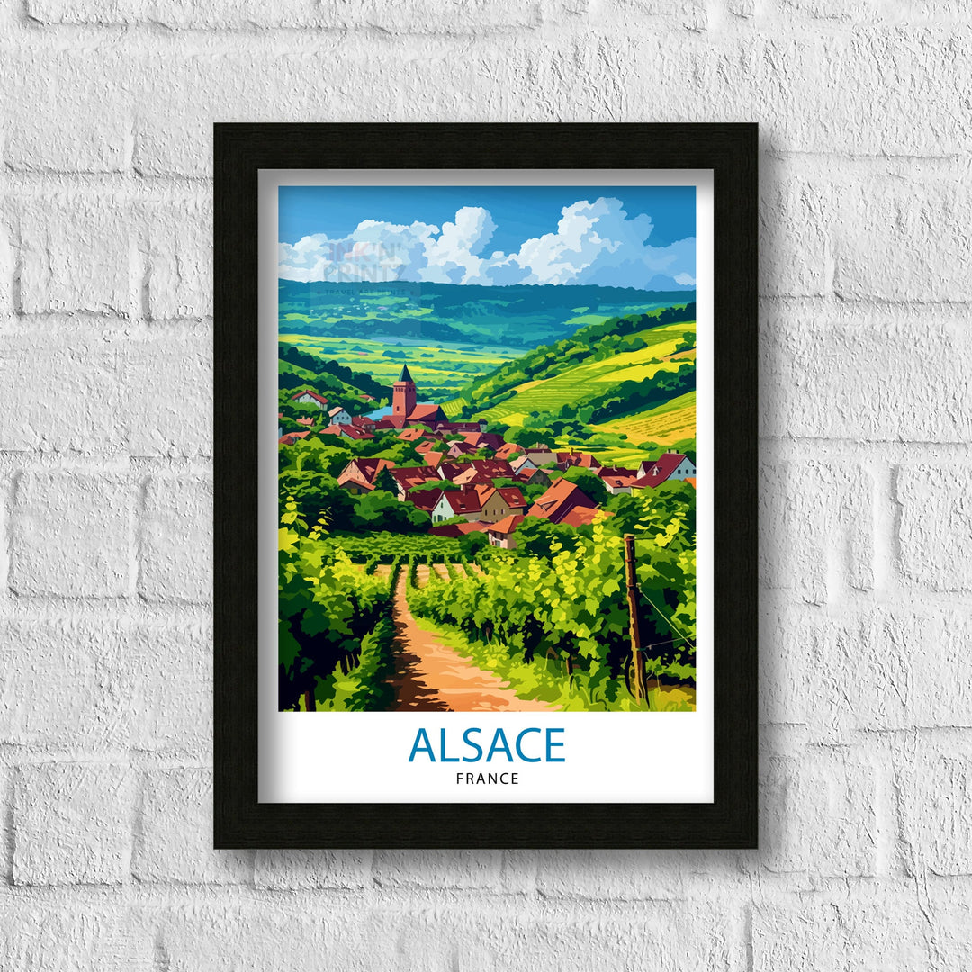Alsace France Travel Print Alsace Wall Art Alsace Home Decor Alsace Illustration Travel Poster Gift for Alsace France Home Decor