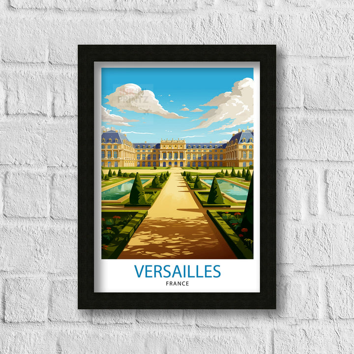 Versailles France Travel Print Versailles Wall Decor Versailles Poster France Travel Prints Versailles Art Print Versailles Illustration