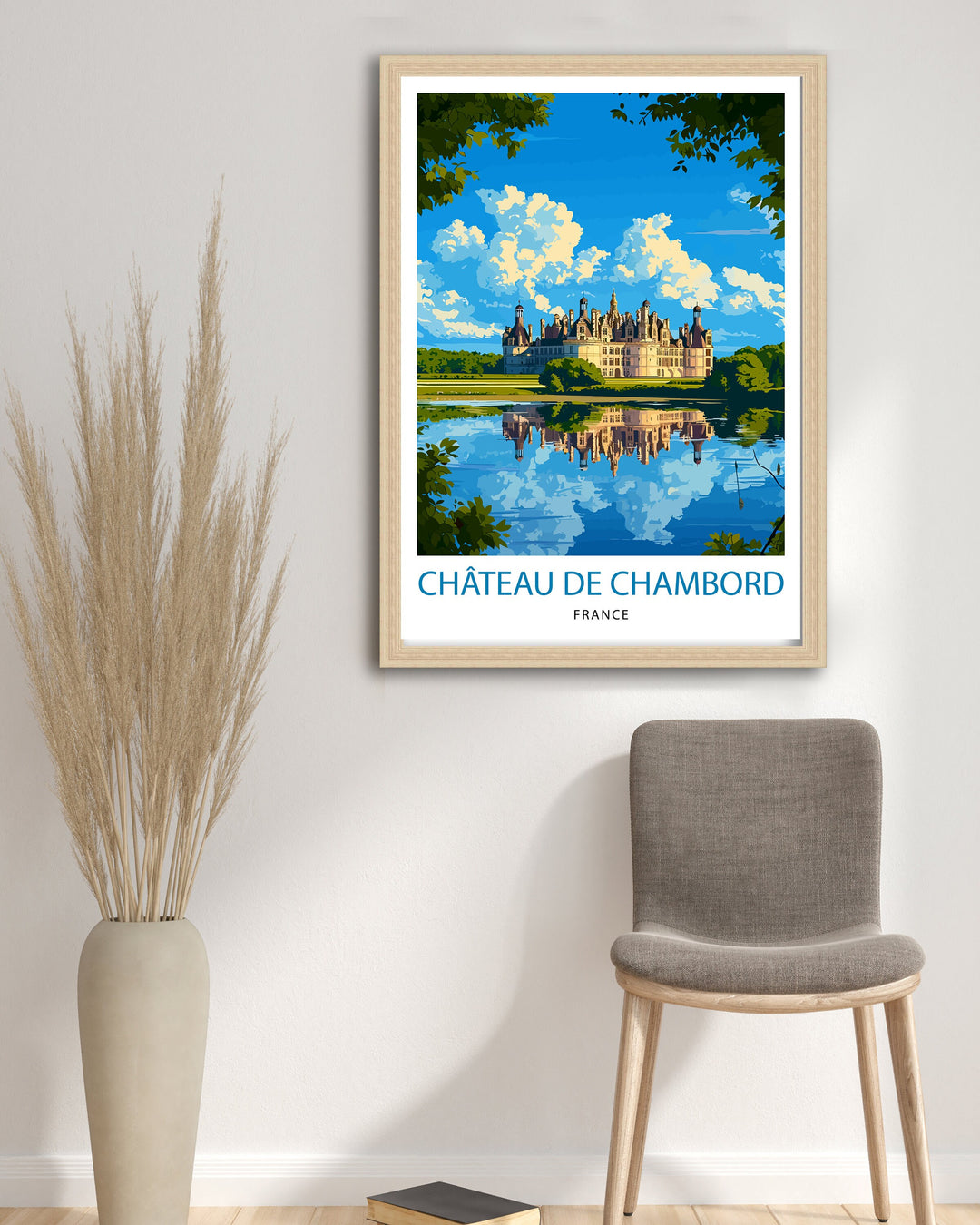 Château de Chambord Print Loire Valley Castle Art French Renaissance Architecture Poster Historic France Wall Decor Royal Chateau