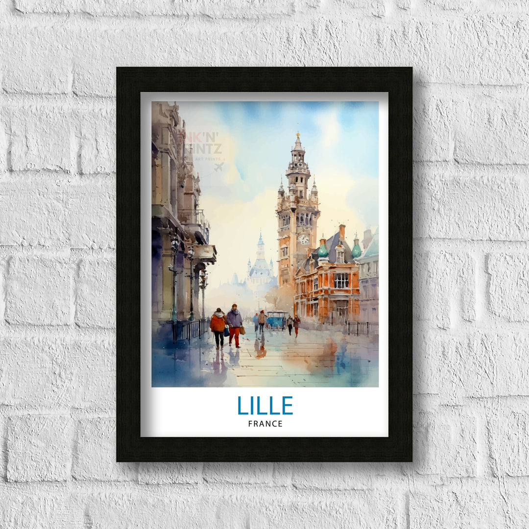 Lille France Travel Print Lille Wall Decor Lille Poster France Travel Prints Lille Art Print Lille Illustration Lille