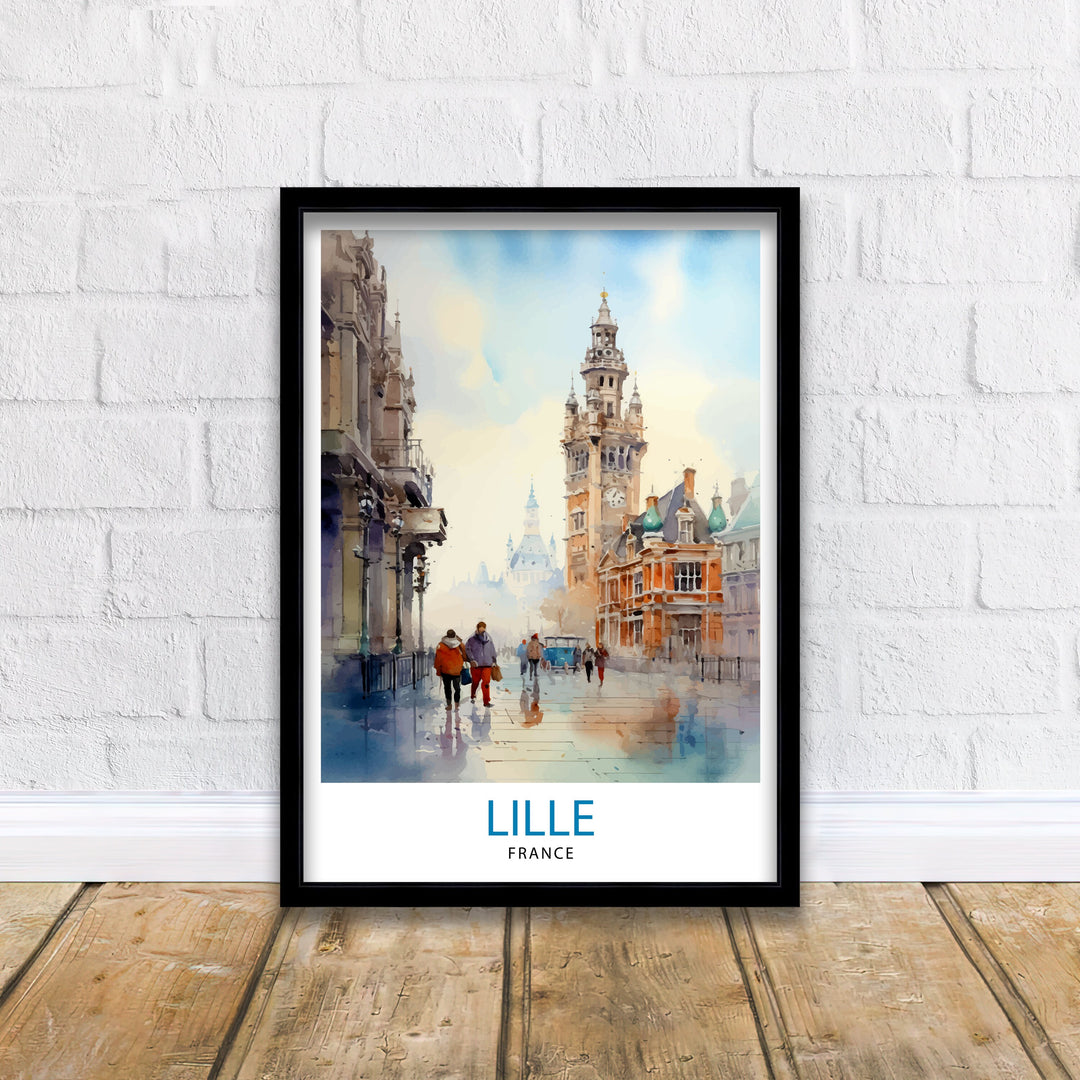 Lille France Travel Print Lille Wall Decor Lille Poster France Travel Prints Lille Art Print Lille Illustration Lille