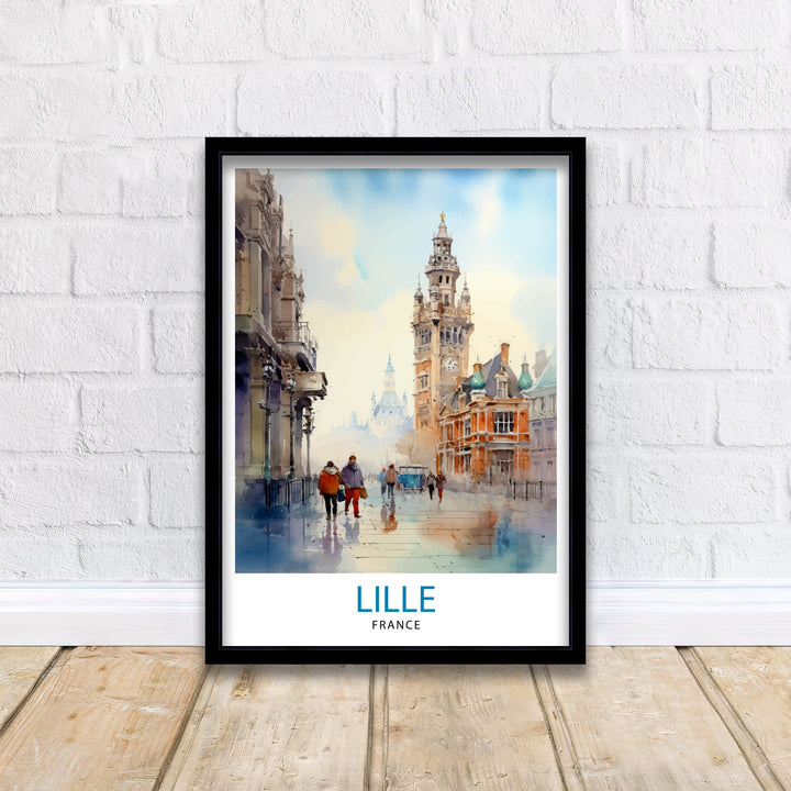 Lille France Travel Print Lille Wall Decor Lille Poster France Travel Prints Lille Art Print Lille Illustration Lille