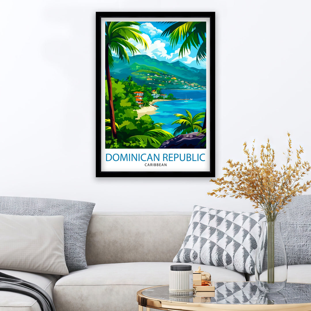 Dominican Republic Travel Print Dominican Republic Wall Art Dominican Republic Poster Caribbean Travel Decor Dominican Republic Souvenir