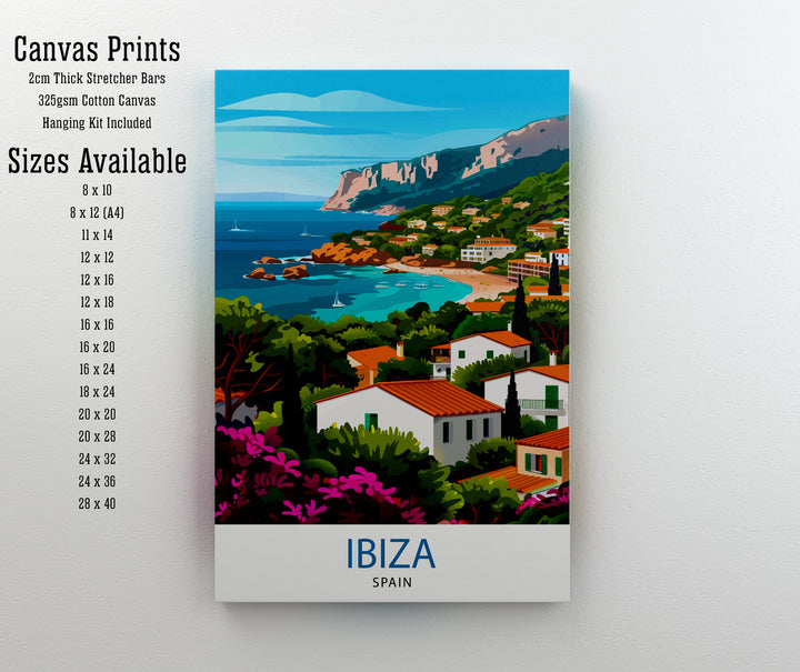 Ibiza Travel Print Ibiza Wall Art Ibiza Home Decor Ibiza Illustration Travel Poster Gift For Ibiza Lovers Spain Travel Print