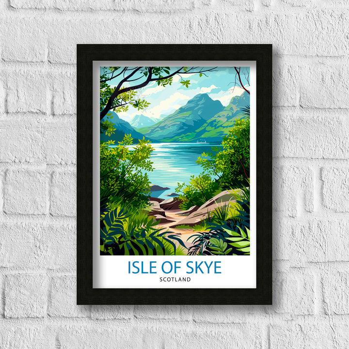 Isle of Skye Travel Poster Skye Wall Decor Skye Home Living Decor, Isle of Skye Illustration Travel Poster Gift for Skye Scotland Home Decor