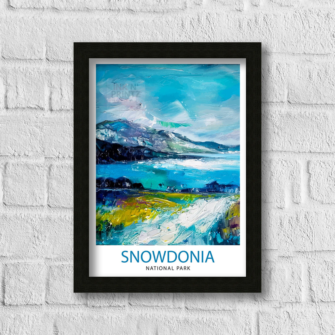 Snowdonia National Park Travel Print Snowdonia Wall Decor Snowdonia Home Living Decor Snowdonia Illustration Travel Poster Gift