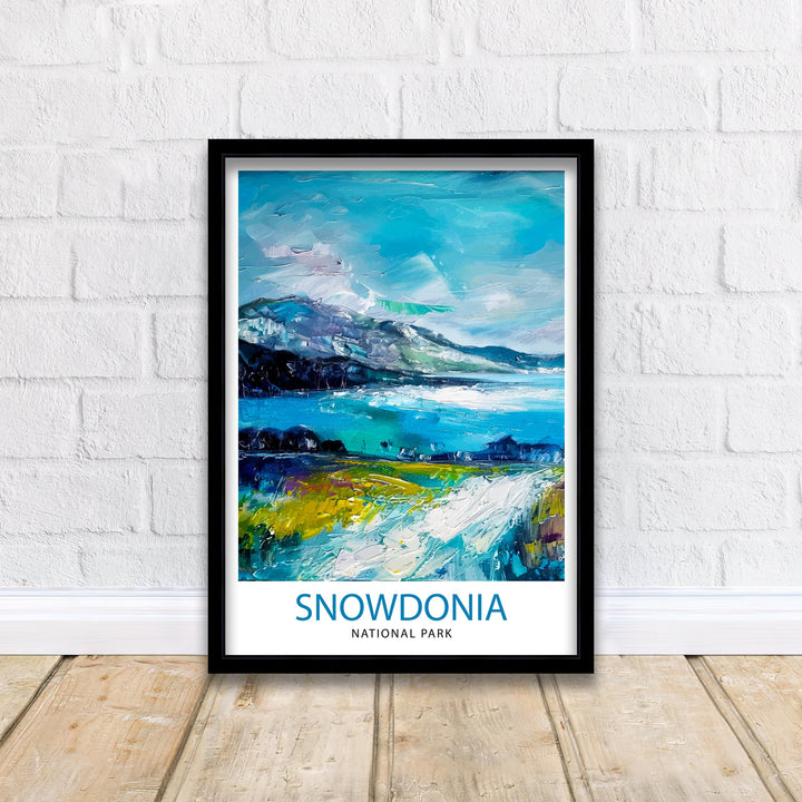 Snowdonia National Park Travel Print Snowdonia Wall Decor Snowdonia Home Living Decor Snowdonia Illustration Travel Poster Gift