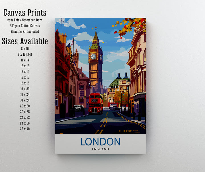 London Travel Print London Wall Art London Home Decor London Illustration Travel Poster Gift For London UK Home Decor