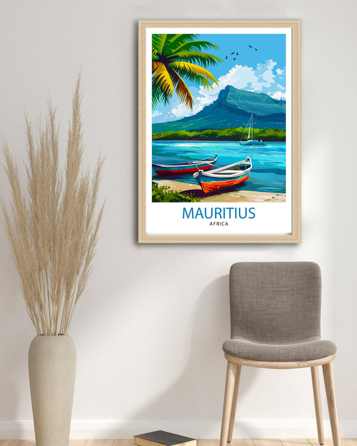 Mauritius Travel Print | Mauritius Poster | Mauritius | Mauritius Wall Art | Travel Print | Travel Poster | Mauritius Art | Mauritius Travel