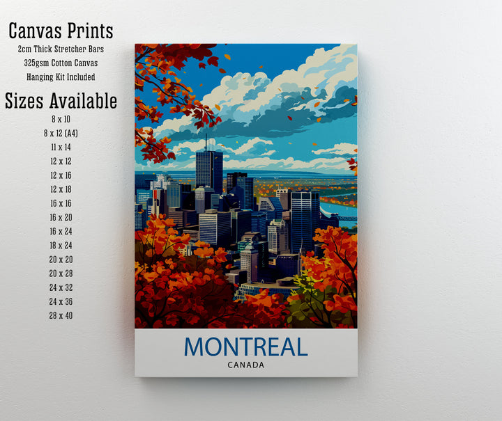 Montreal Canada Travel Print Montreal Wall Art Montreal Home Decor Canada Illustration Travel Poster Gift for Montreal Canada Home Decor