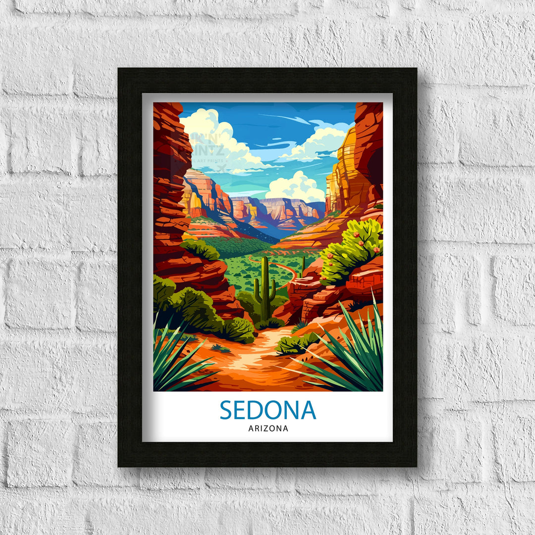 Sedona Arizona Travel Print Sedona Wall Decor Sedona Home Living Decor Sedona Arizona Illustration Travel Poster Gift for Sedona Arizona