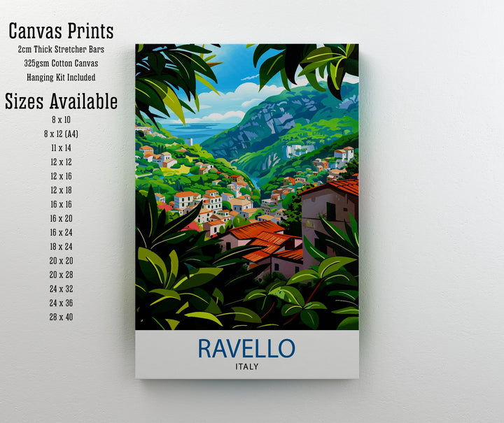 Ravello Italy Travel Print Ravello Wall Decor Ravello Home Living Decor Ravello Italy Illustration Travel Poster Gift For Ravello