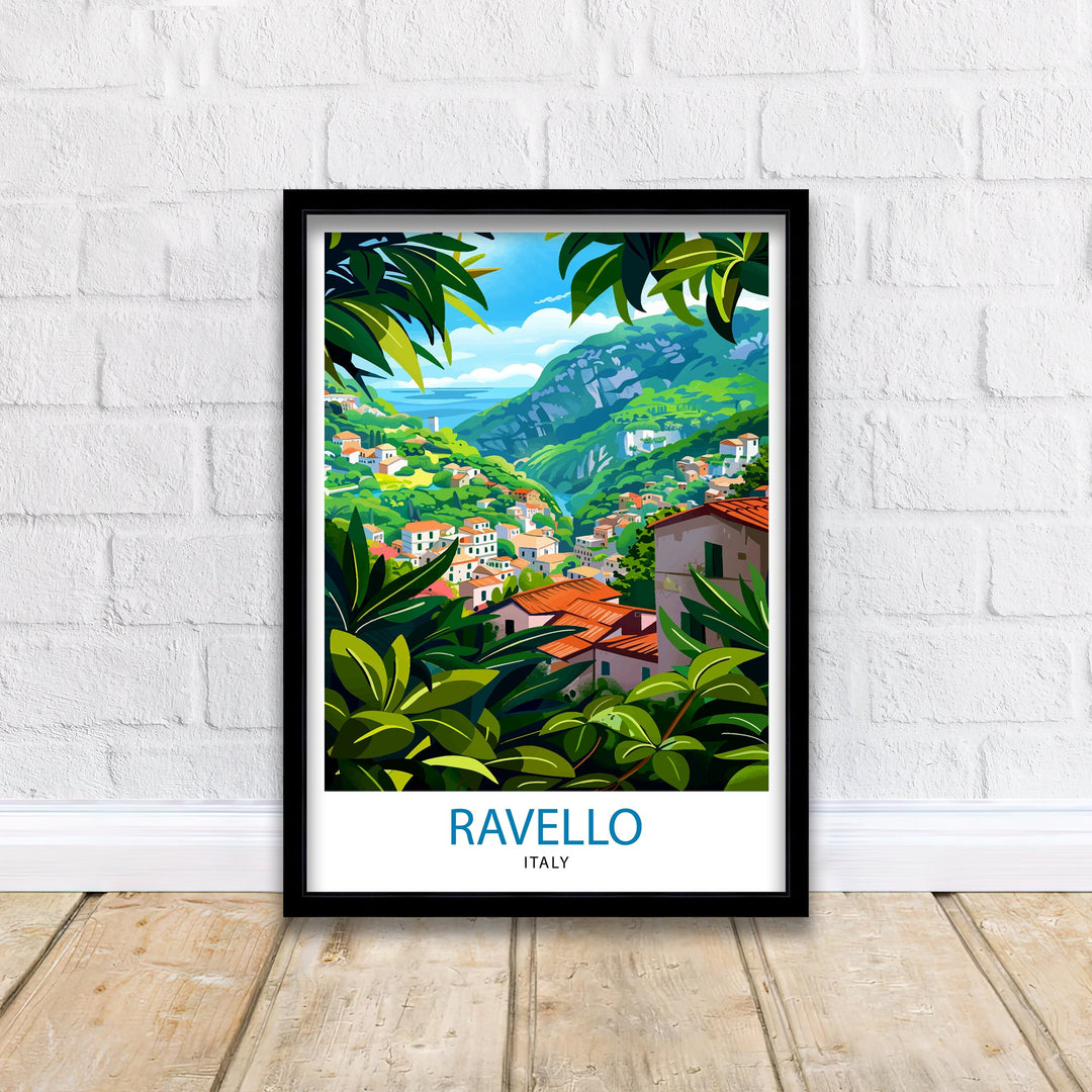 Ravello Italy Travel Print Ravello Wall Decor Ravello Home Living Decor Ravello Italy Illustration Travel Poster Gift For Ravello